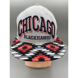 CHICAGO BLACKHAWKS Astec Flannel Brim Vintage Hockey NHL Baseball Cap Hat RARE